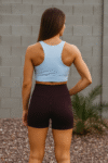 Wine Red Leggings Shorts | Power Athletic