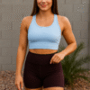 Wine Red Leggings Shorts | Power Athletic