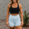 White Leggings Shorts | Power Athletic