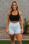 White Leggings Shorts | Power Athletic