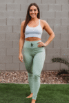Green Pro- fit Leggings | Power Athletic