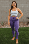 Purple Pro- fit Leggings | Power Athletic