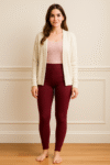 Wine Red Pro- fit Leggings | Power Athletic